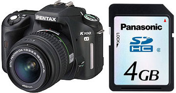Reflex Pentax et cartes mémoire SDHC