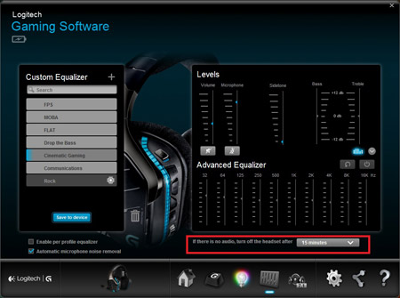 LGS 8.84.15 avec minuteur totalement personnalisable pour le casque G933
