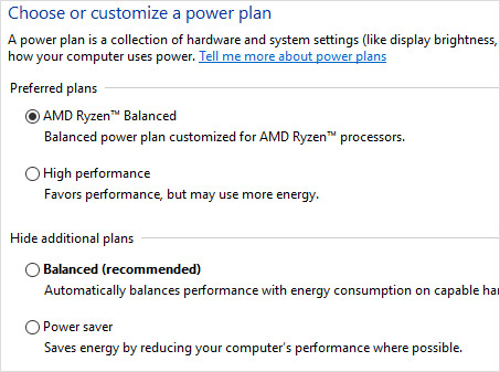 amd ryzen balanced