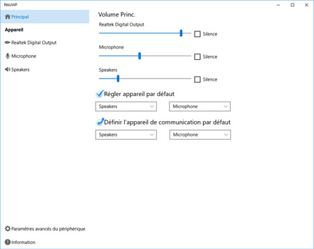 Le pilote Realtek High Definition Audio migre vers le modèle universel UWP