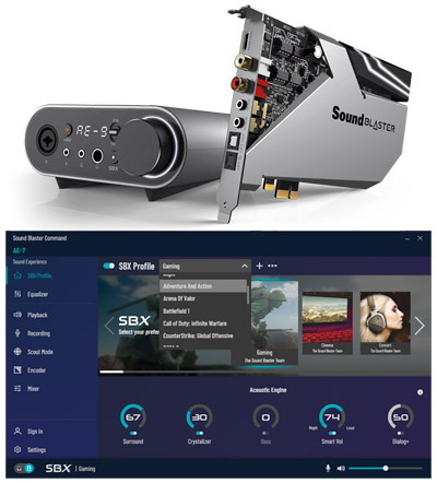 Le Sound Blaster Command Supporte Les Sound Blaster Ae 7 Et Ae 9 Et Bientot L Ae 5